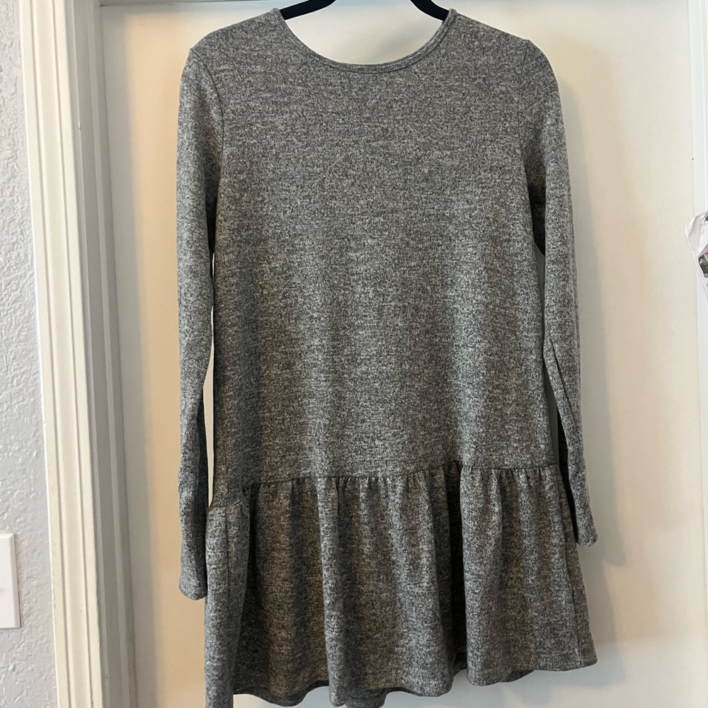 Gray Long Sleeve  Dress